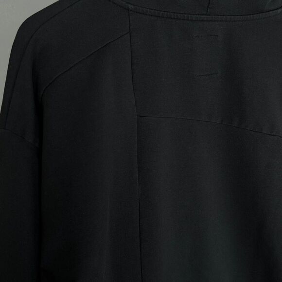 Thom Krom Black Cropped French Terry Hoodie Sweatshirt WS92 Women's Small - Picture 3 of 5